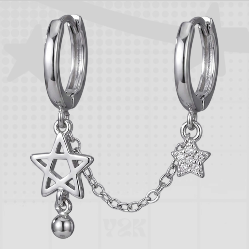 Star Chain Earrings