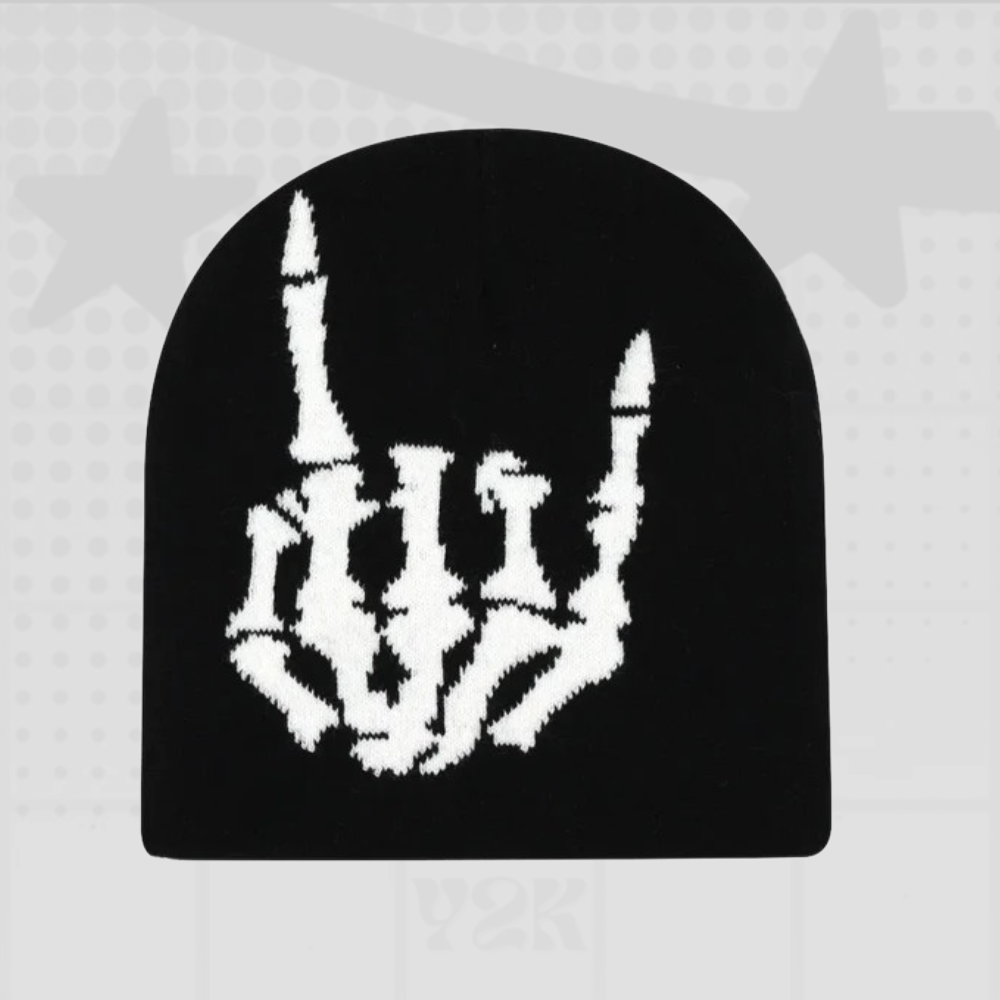 Skeleton Hand Knit Beanie