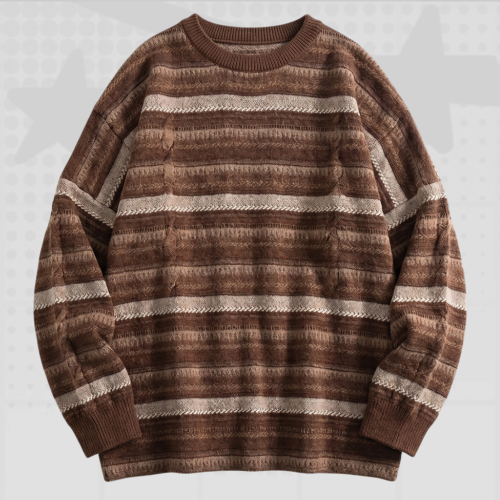 Oversized Striped Y2K Sweater