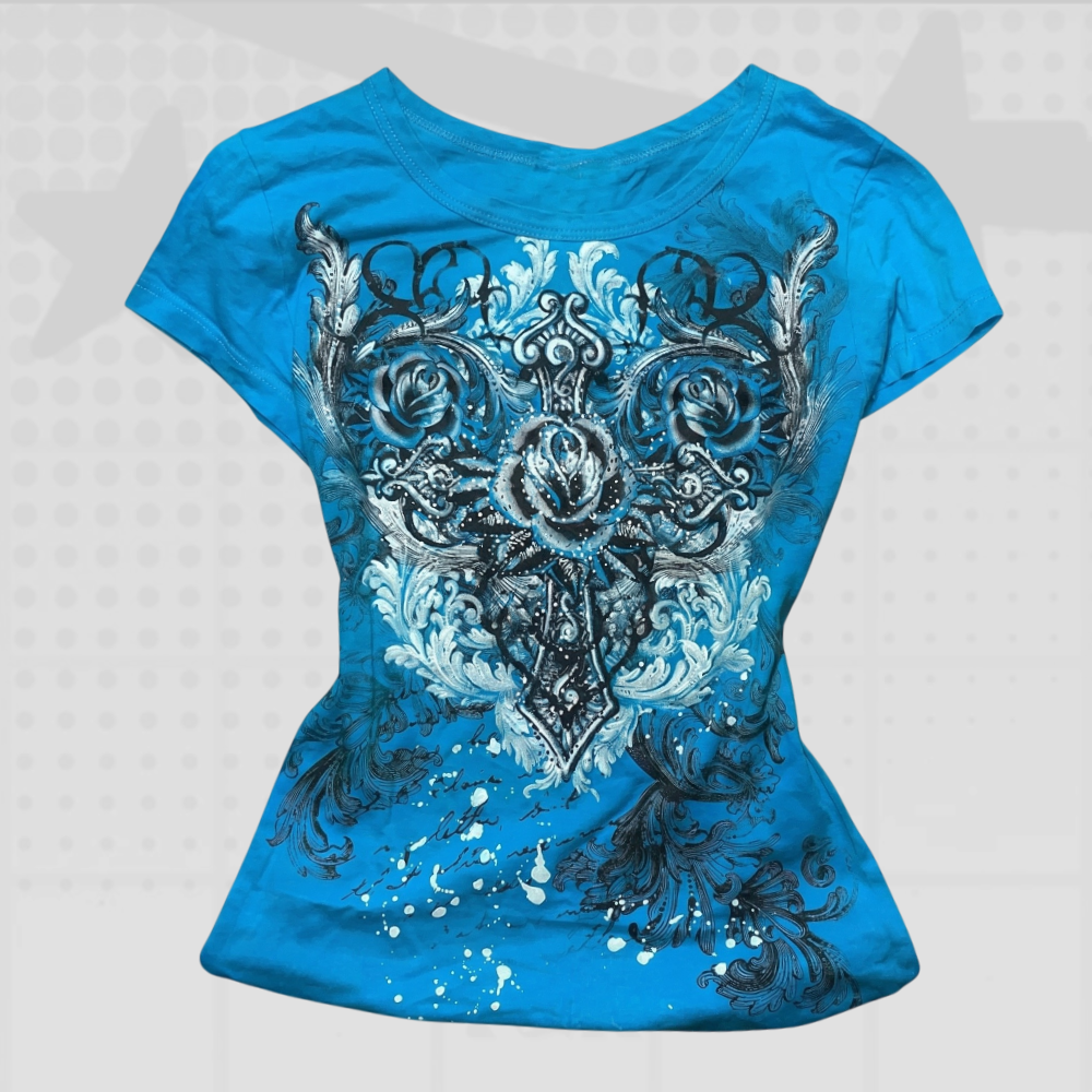 Rhinestone Graphic Baby Tee