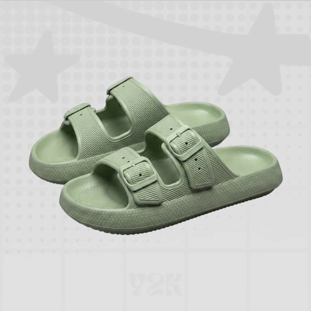 Double Buckle Cloud Slides