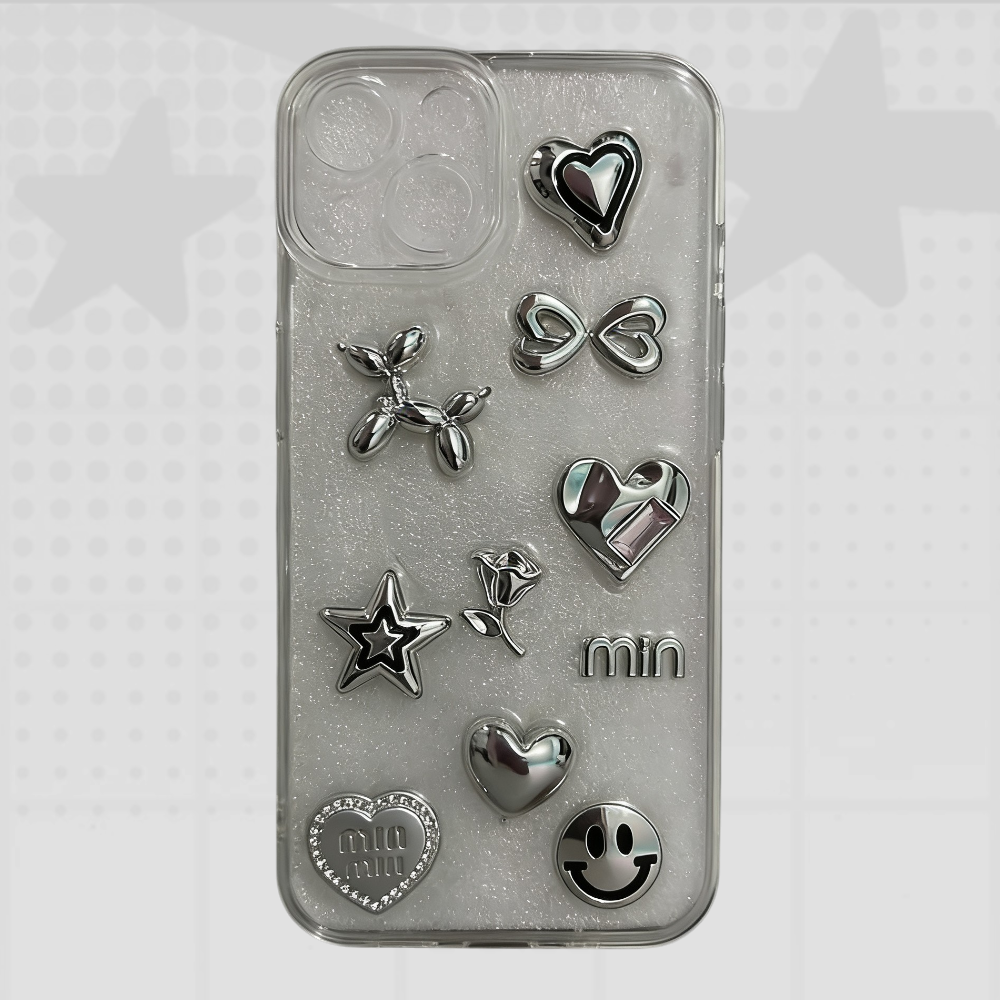 3D Heart Charm iPhone Case