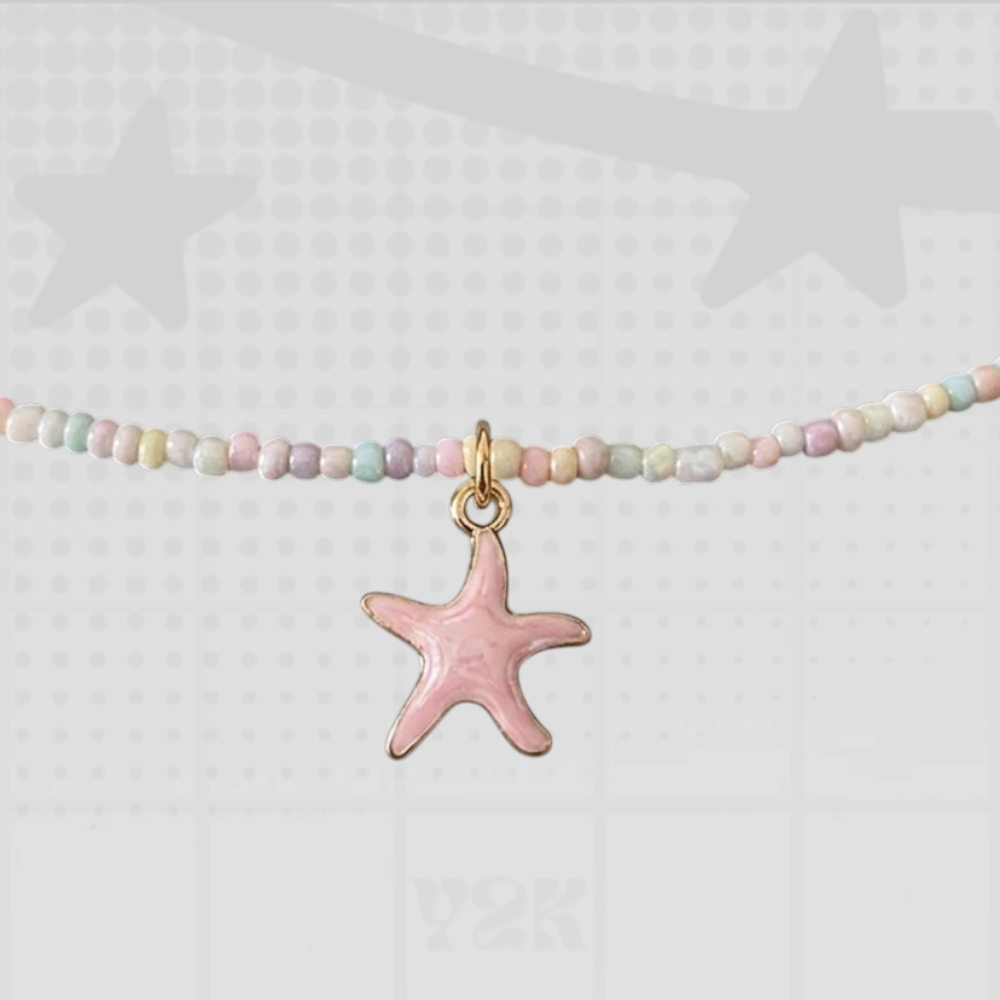 Starfish Beaded Choker Necklace
