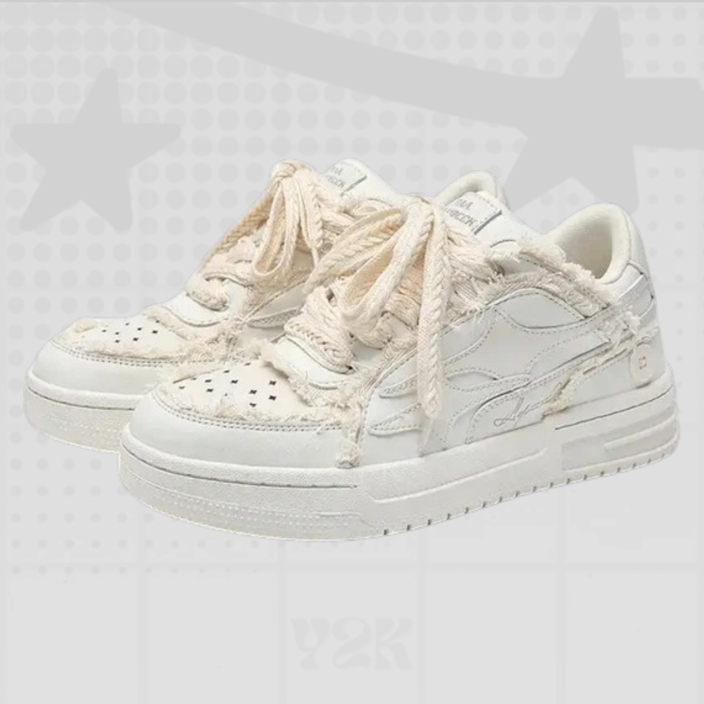 Y2K Denim Star Sneakers