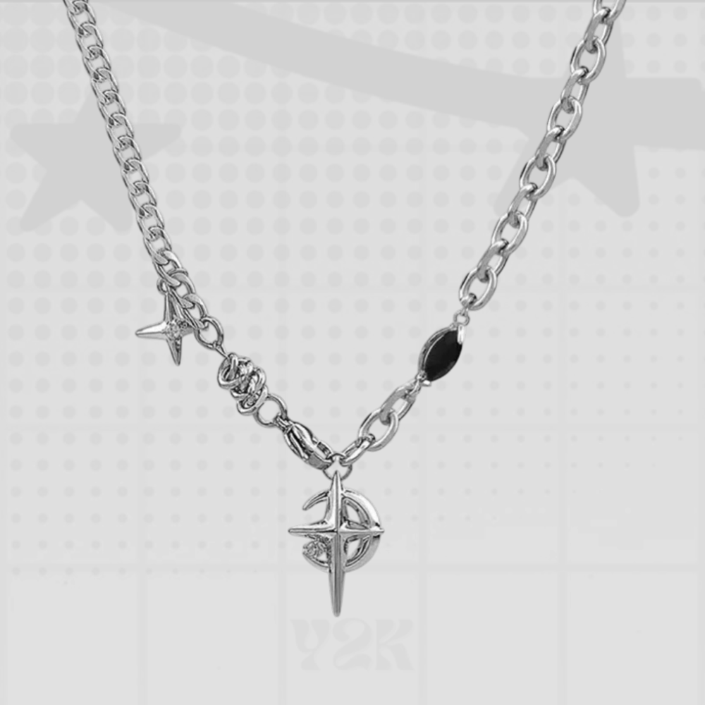 Y2k Star Moon Necklace