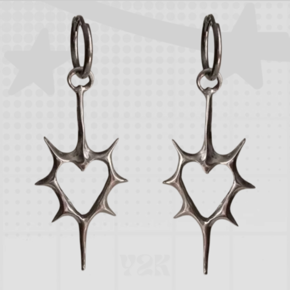 Thorn Heart Drop Earrings