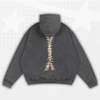 2000s Dark Skeleton Zip Up Hoodie