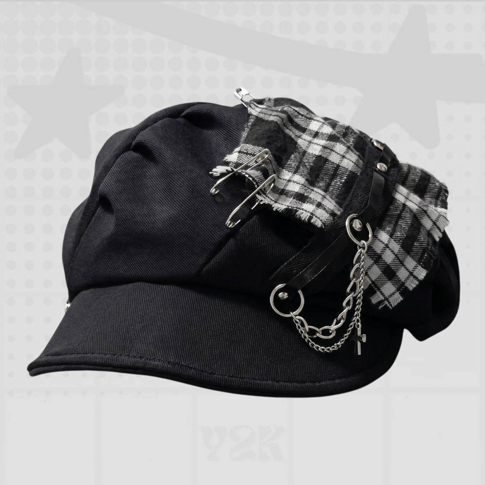 Y2K Punk Beret Hat