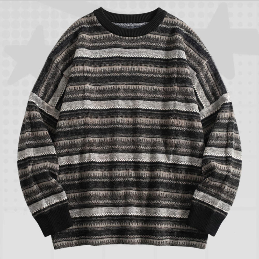 Oversized Striped Y2K Sweater