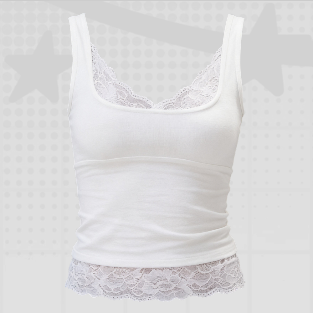 Lace Trim Tank Top