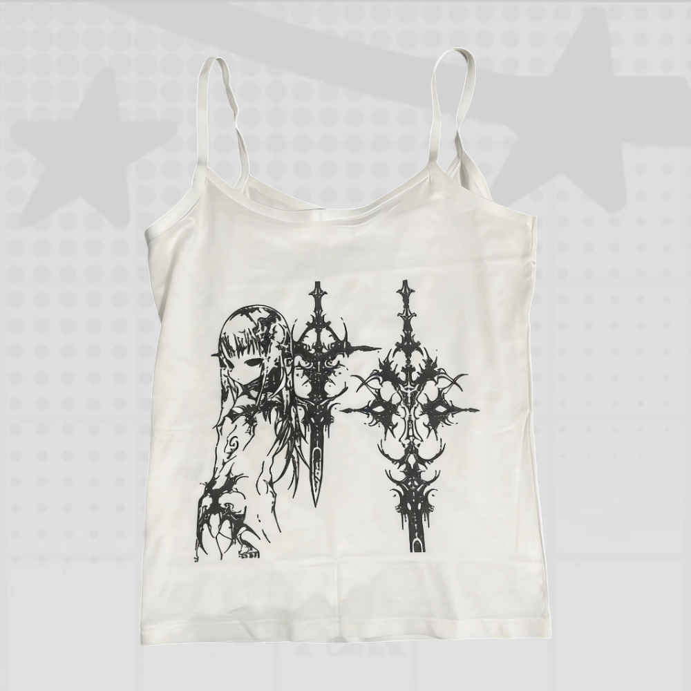 Y2K Gothic Graphic Tank Top