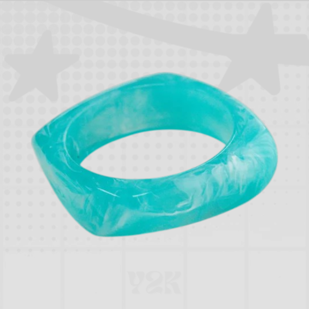 Y2K Chunky Marble Resin Bracelet