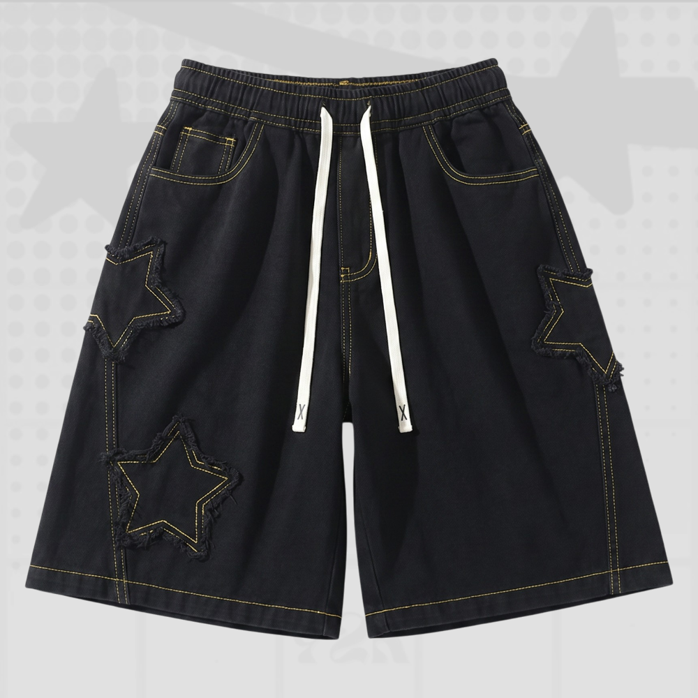 Y2K Star Patch Baggy Shorts