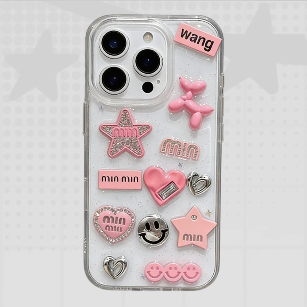 3D Heart Charm iPhone Case