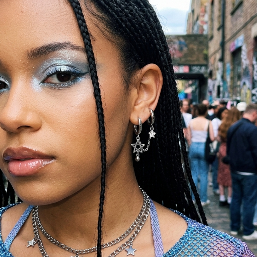 Star Chain Earrings