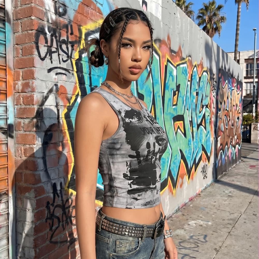 Graphic Grunge Tank Top