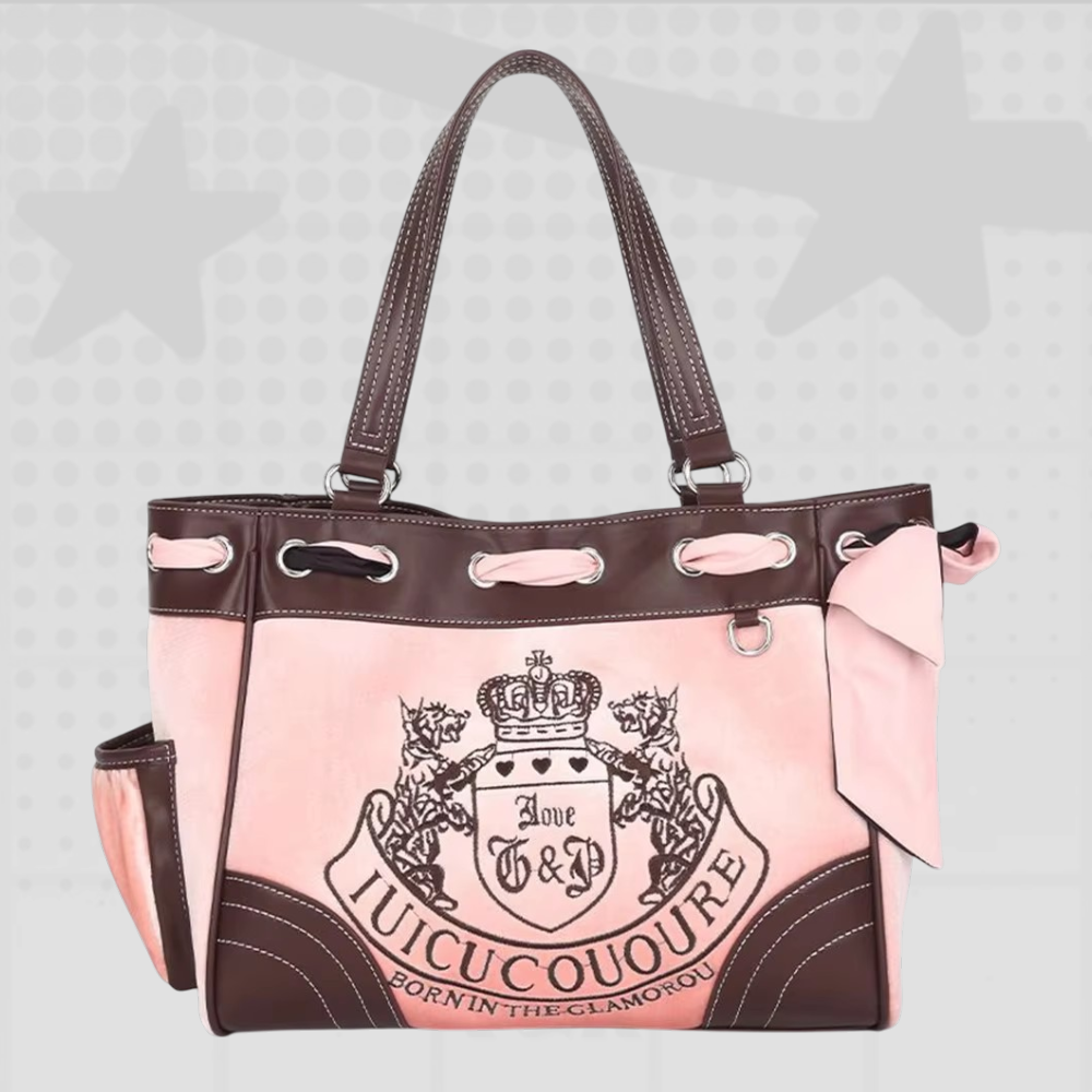 Y2K Velour Tote Bag