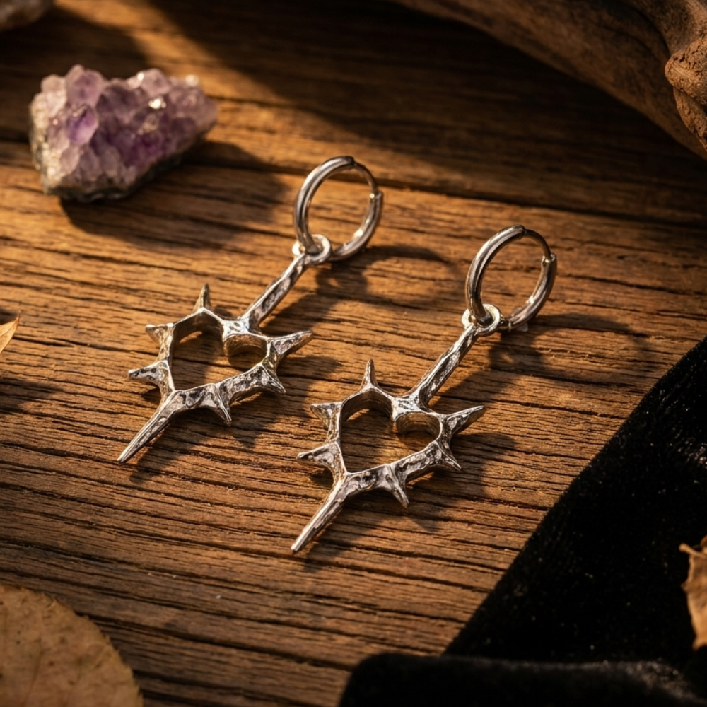 Thorn Heart Drop Earrings