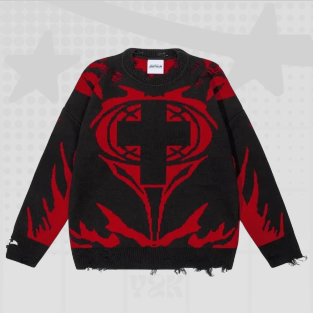 Y2K Gothic Graphic Sweater
