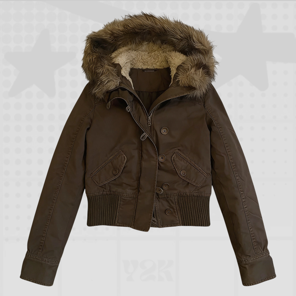 Y2K Faux Fur Parka Jacket