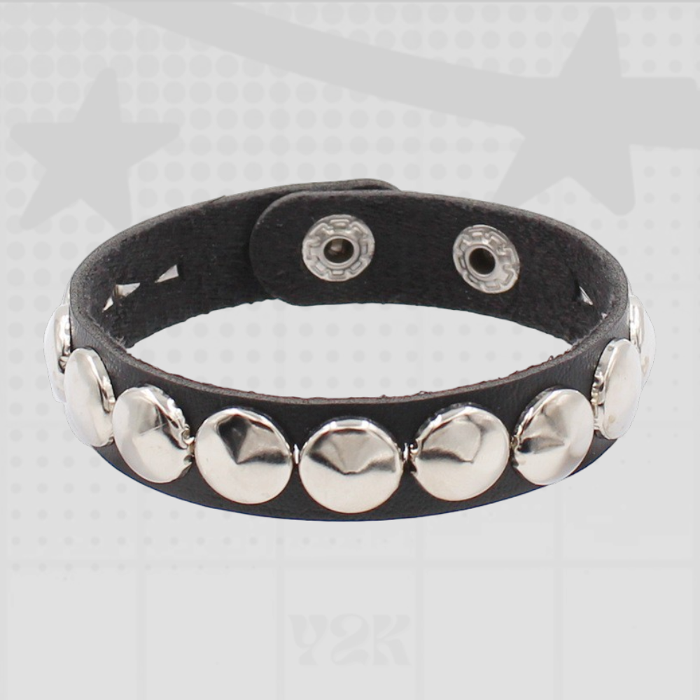 Punk Rivet Leather Bracelet