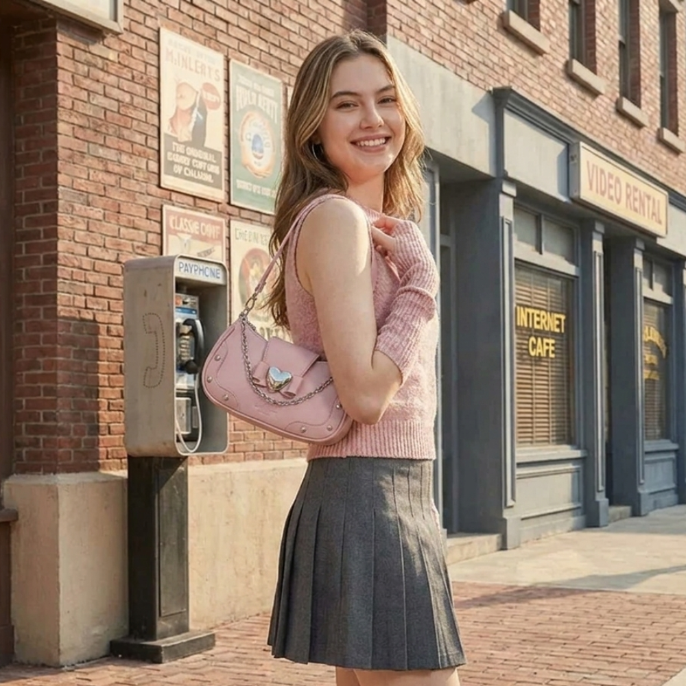 Y2K Pink Shoulder Bag