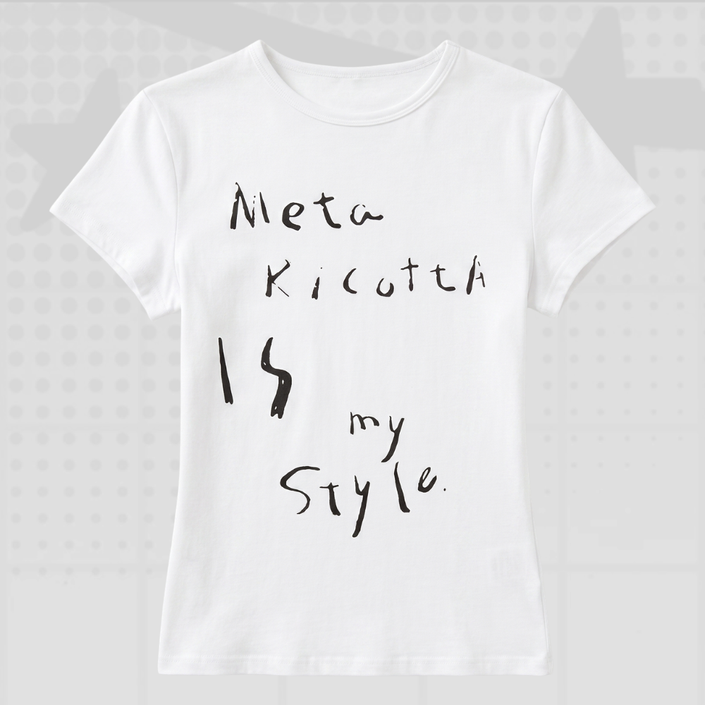 White Baby Tee Shirt Y2K