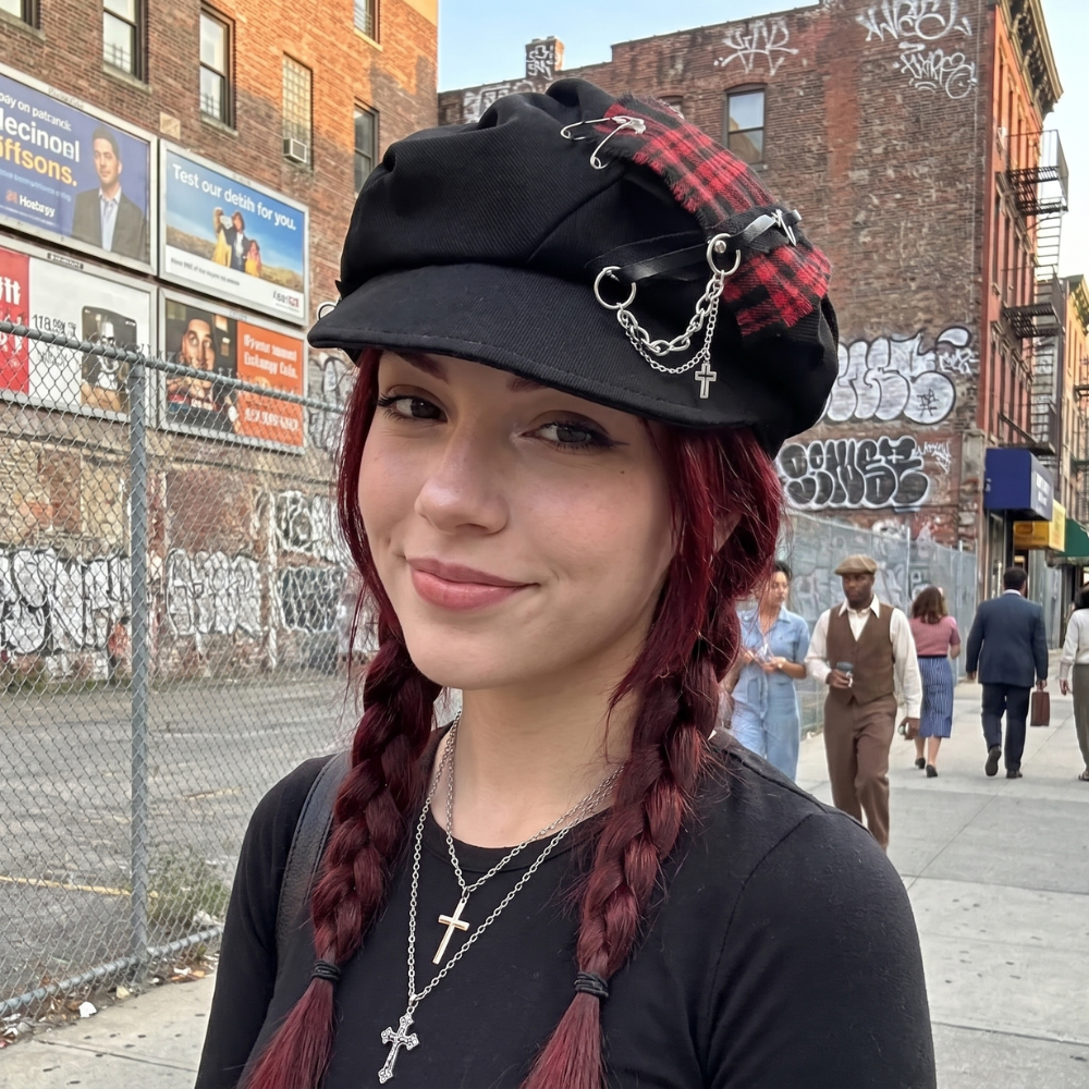 Y2K Punk Beret Hat