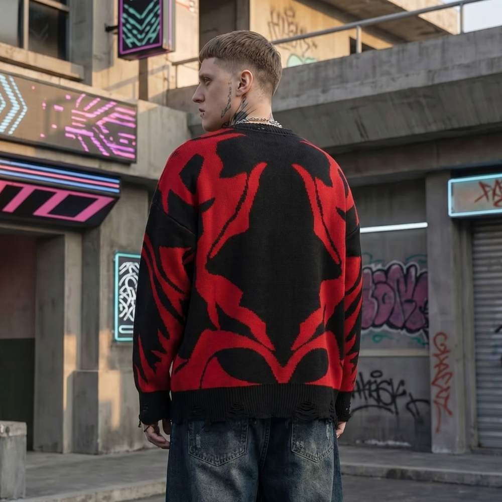 Y2K Gothic Graphic Sweater