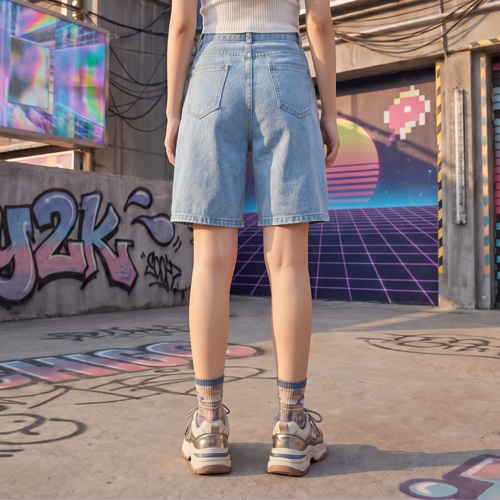 High Waisted Bermuda Jorts