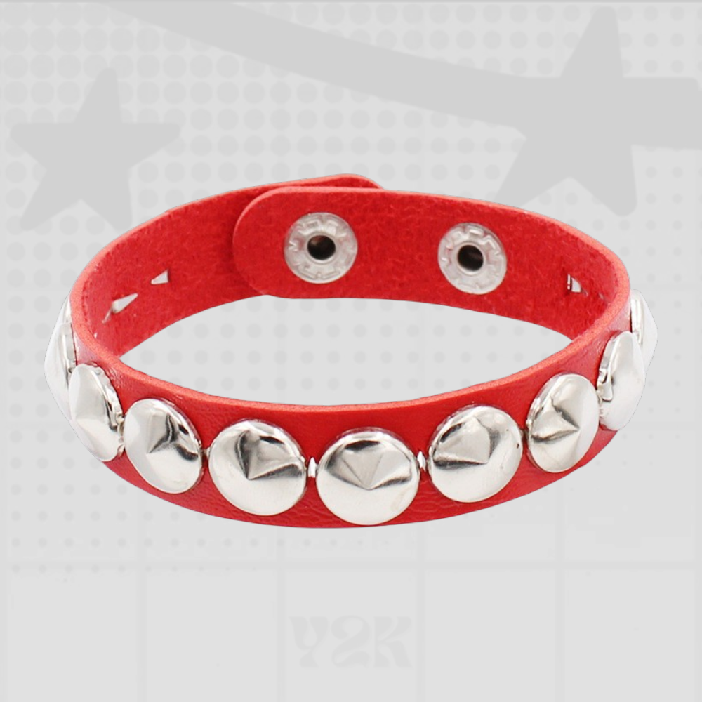 Punk Rivet Leather Bracelet