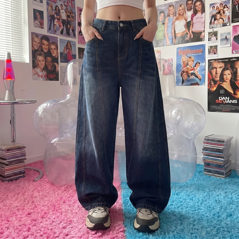 Y2K High Waist Baggy Jeans