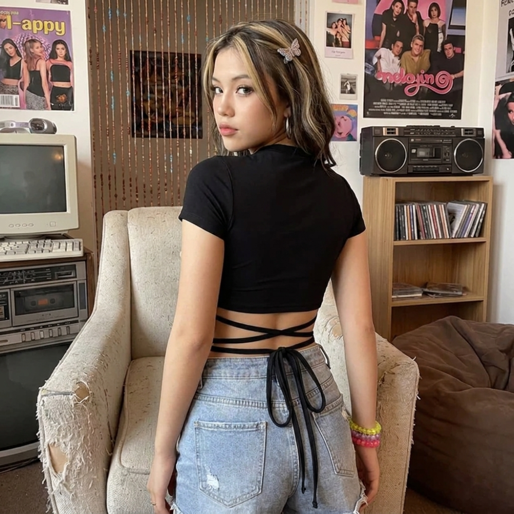 Streetwear Black Crop Top