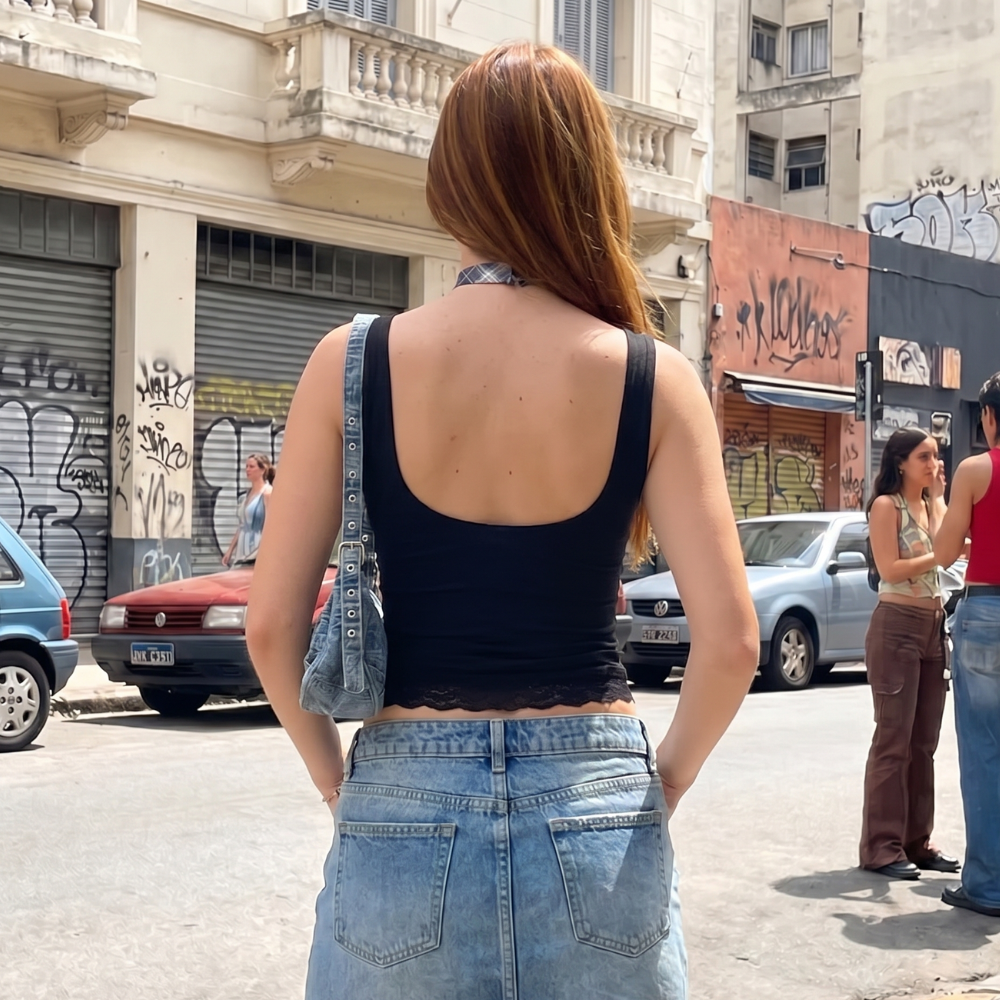 Lace Trim Tank Top