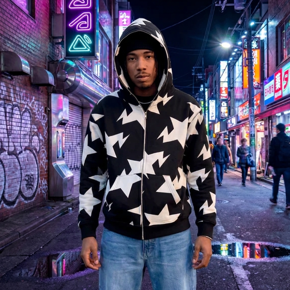 Star Y2K Full Zip Hoodie