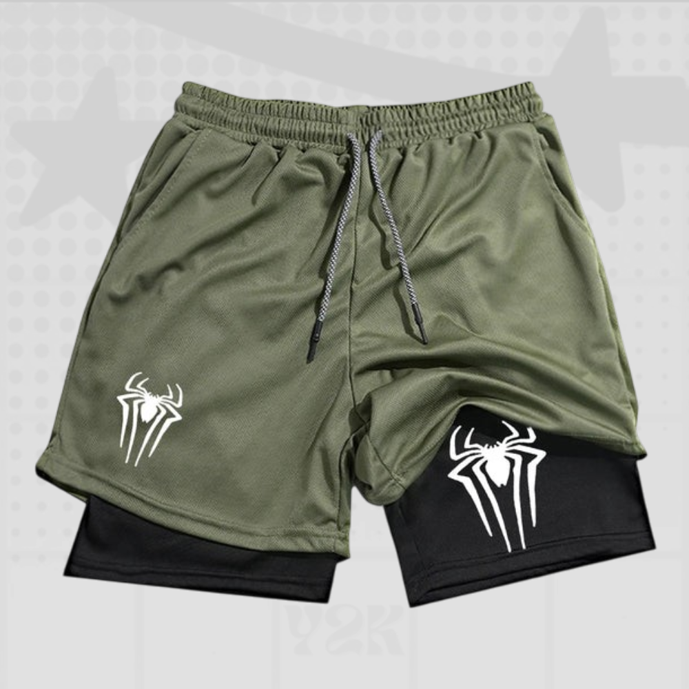 2-in-1 Spider Compression Shorts