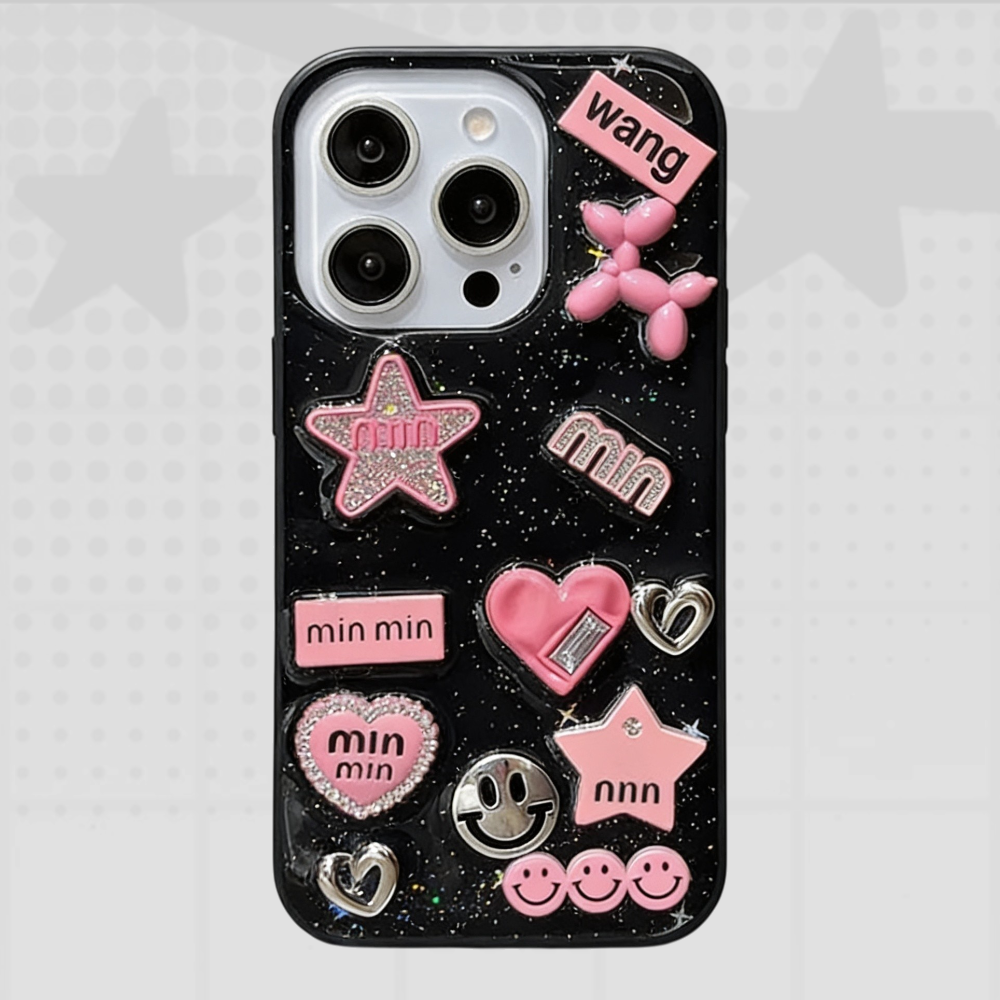 3D Heart Charm iPhone Case