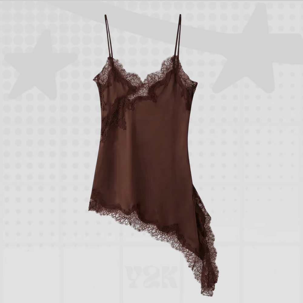 Y2K Satin Lace Dress