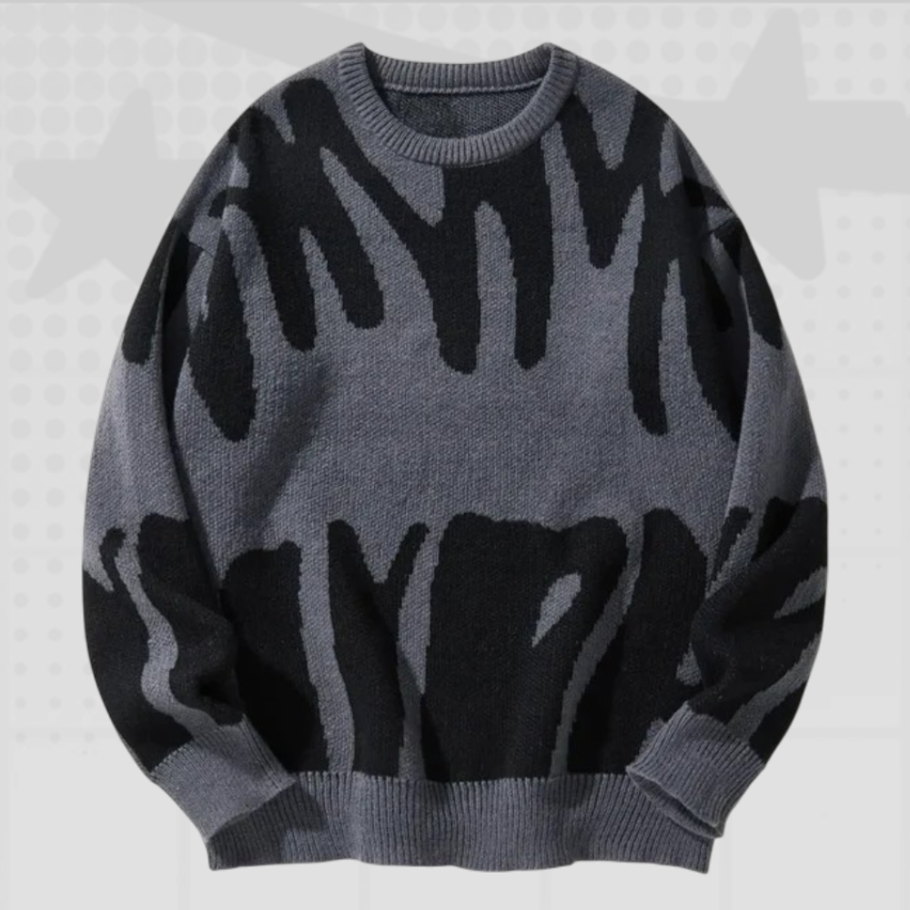 Y2K Abstract Pattern Sweater