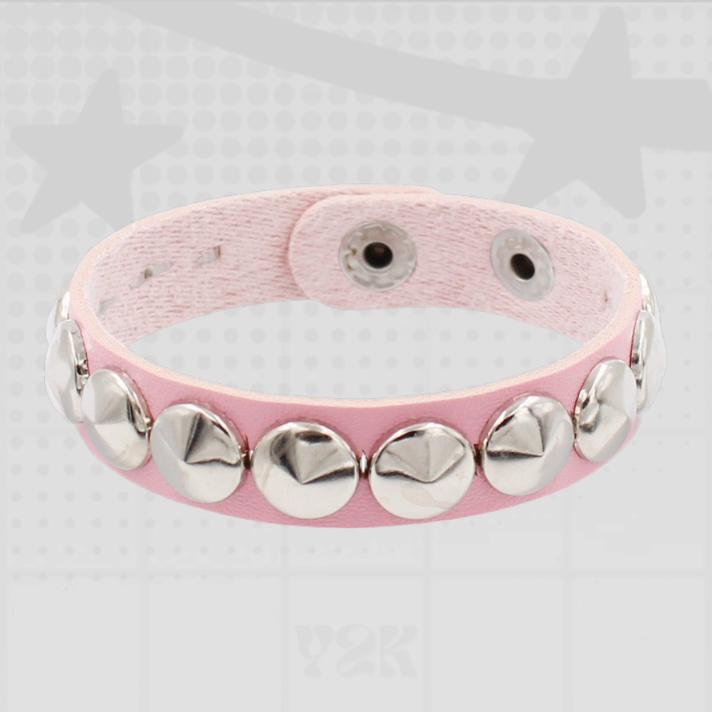 Punk Rivet Leather Bracelet