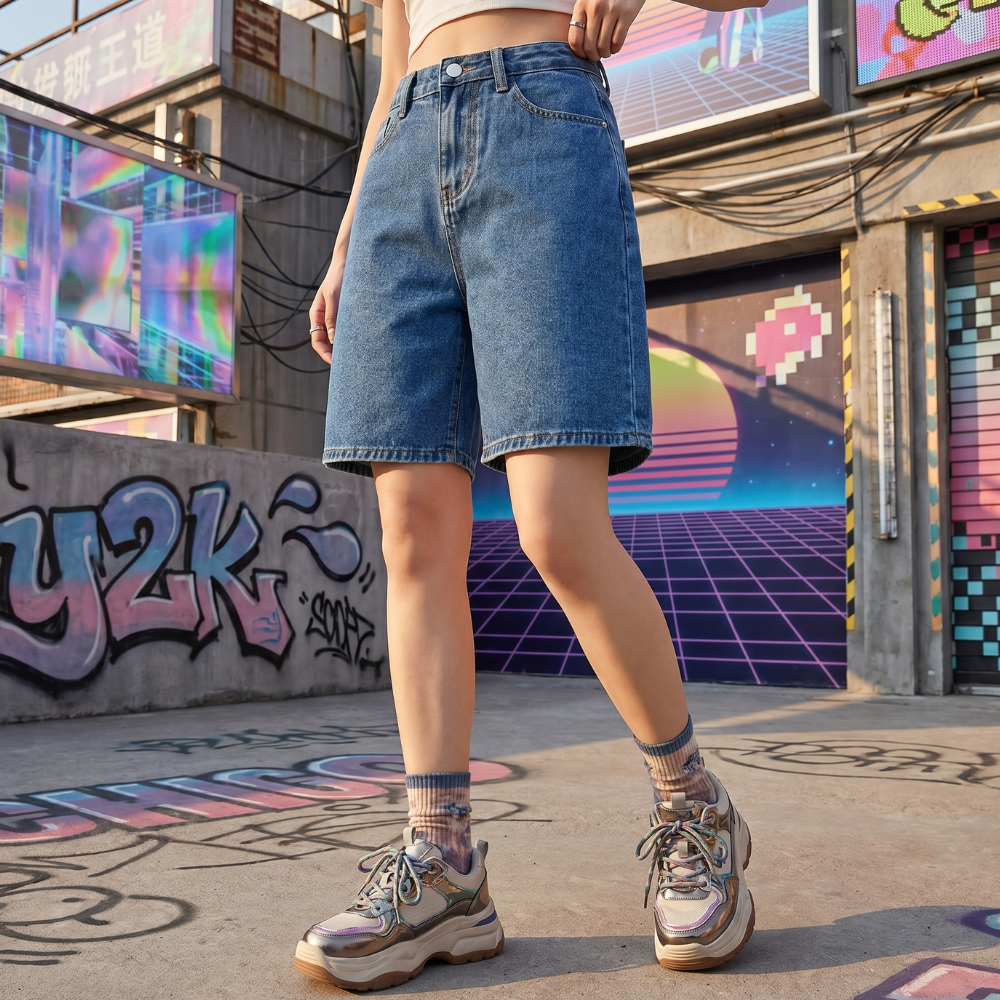 High Waisted Bermuda Jorts