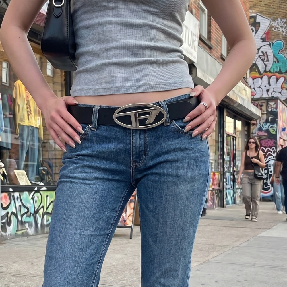 Y2K Letter Buckle Belt