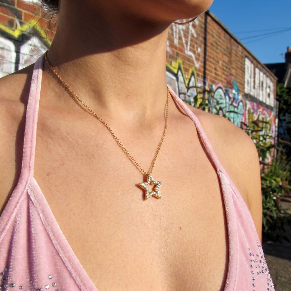 Star Zircon Pendant Necklace