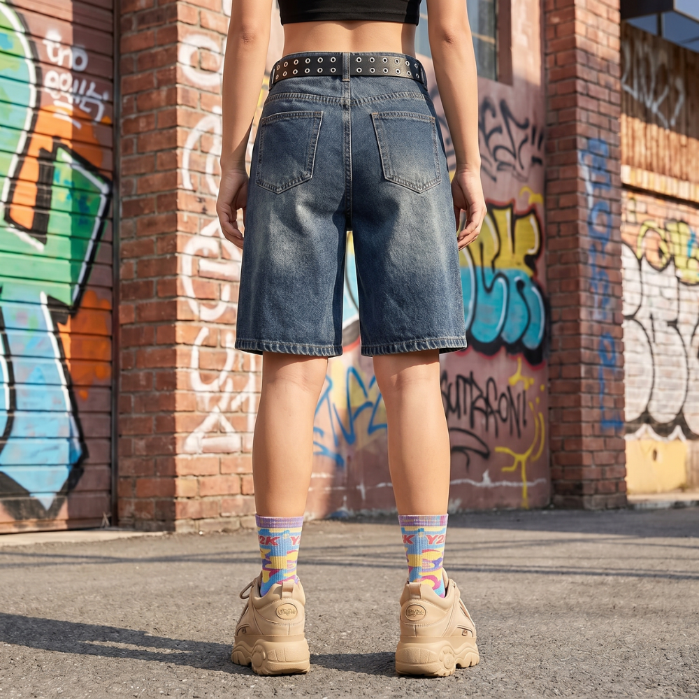 High Waist Baggy Shorts