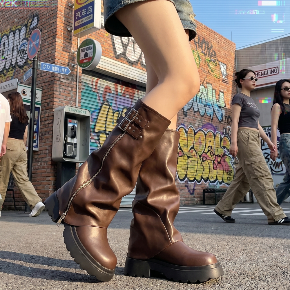 Punk Platform Knee-High Boots
