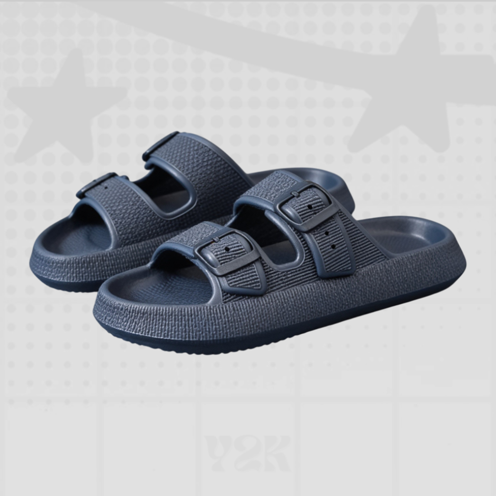 Double Buckle Cloud Slides