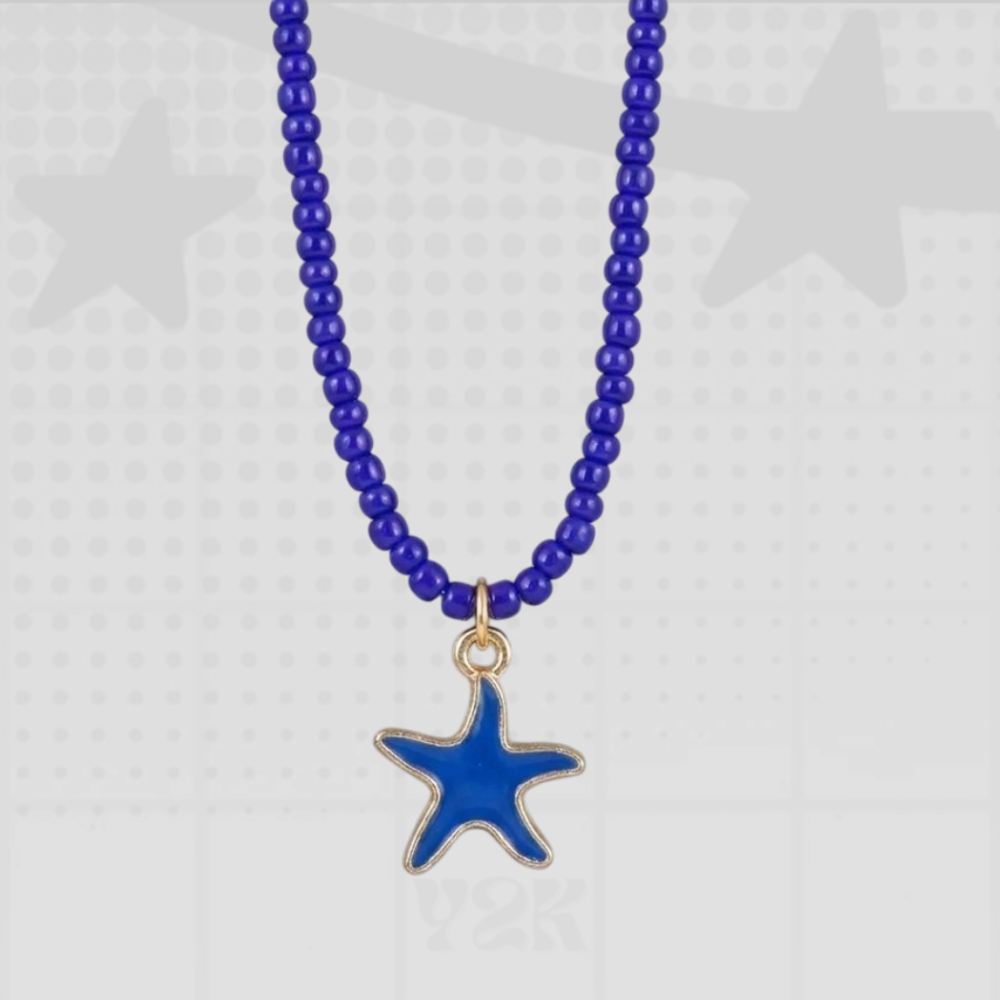 Starfish Beaded Choker Necklace