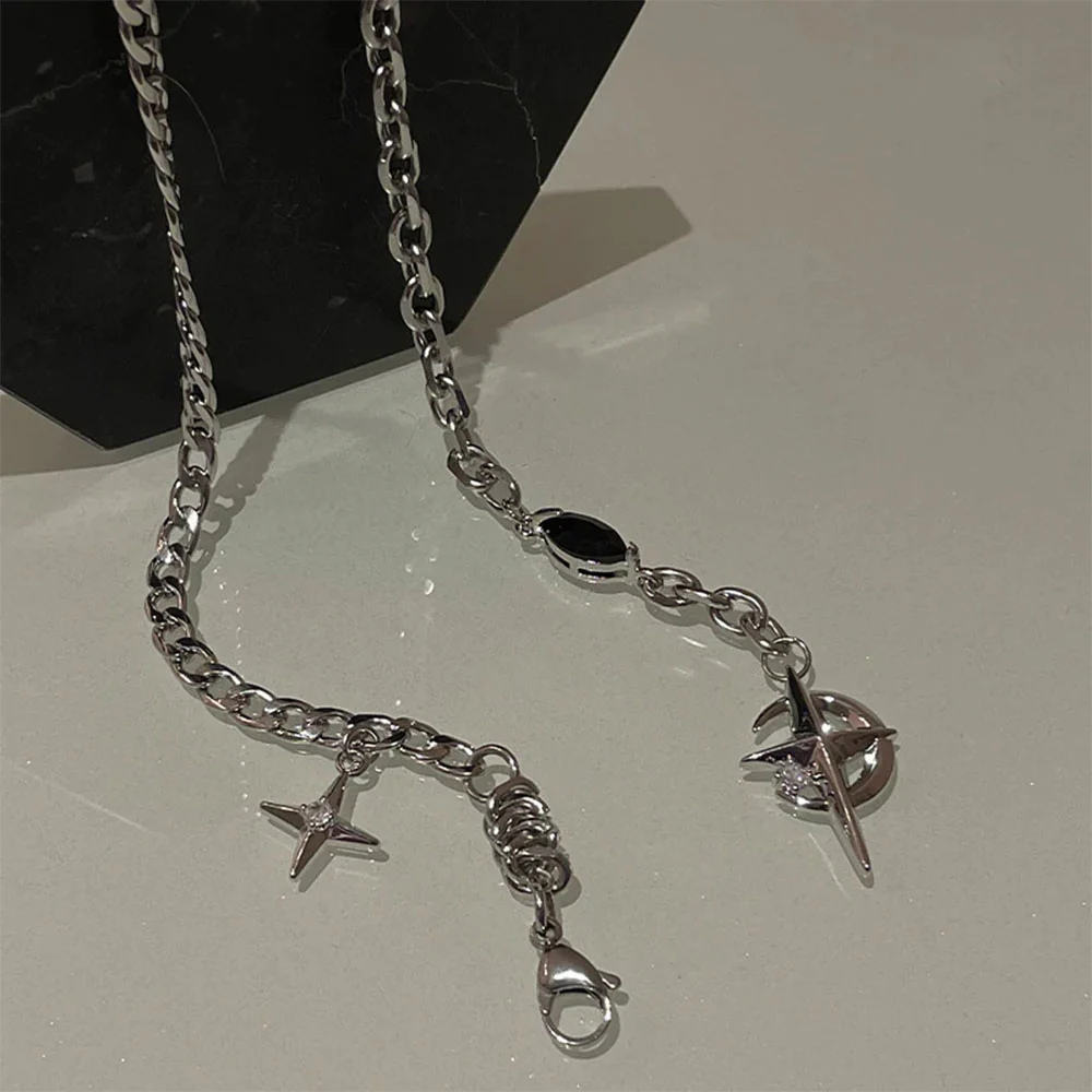 Y2k Star Moon Necklace