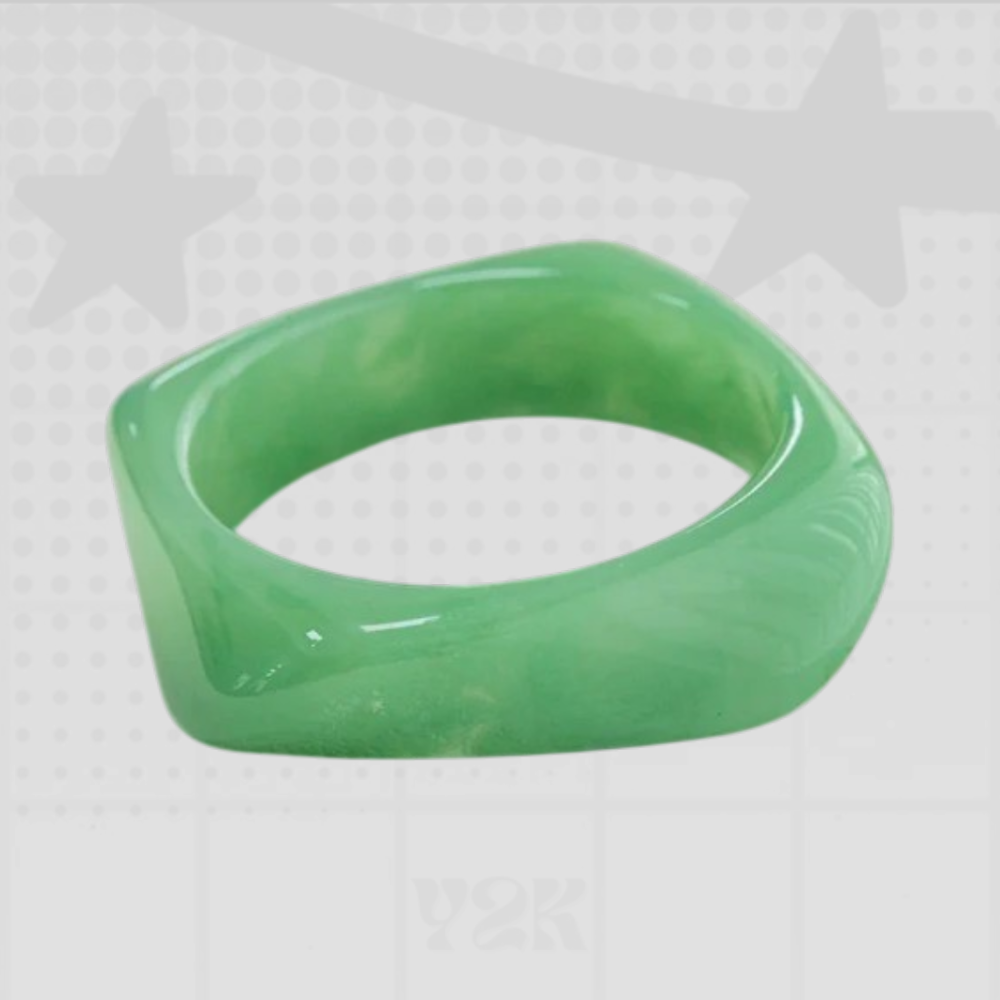 Y2K Chunky Marble Resin Bracelet