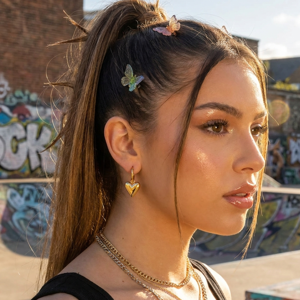 Heart Hoop Earrings